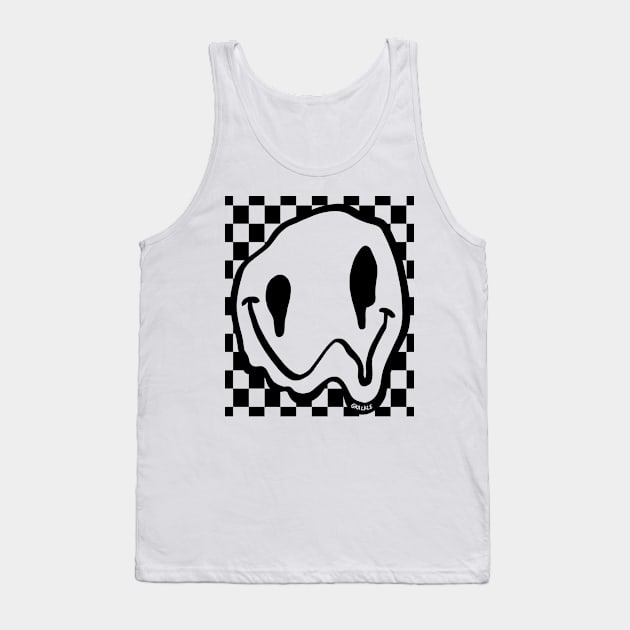 Melty Smile (Black Version) Tank Top by Jan Grackle